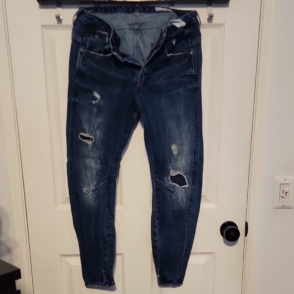 G-Star Distressed Blue Jeans